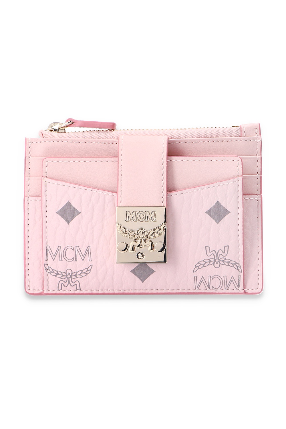 Mcm pink 2025 card holder